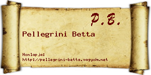 Pellegrini Betta névjegykártya